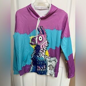 Colorful Llama Graphic Hoodie